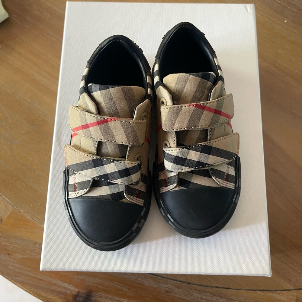 Burberry kids Velcro check Sneakers